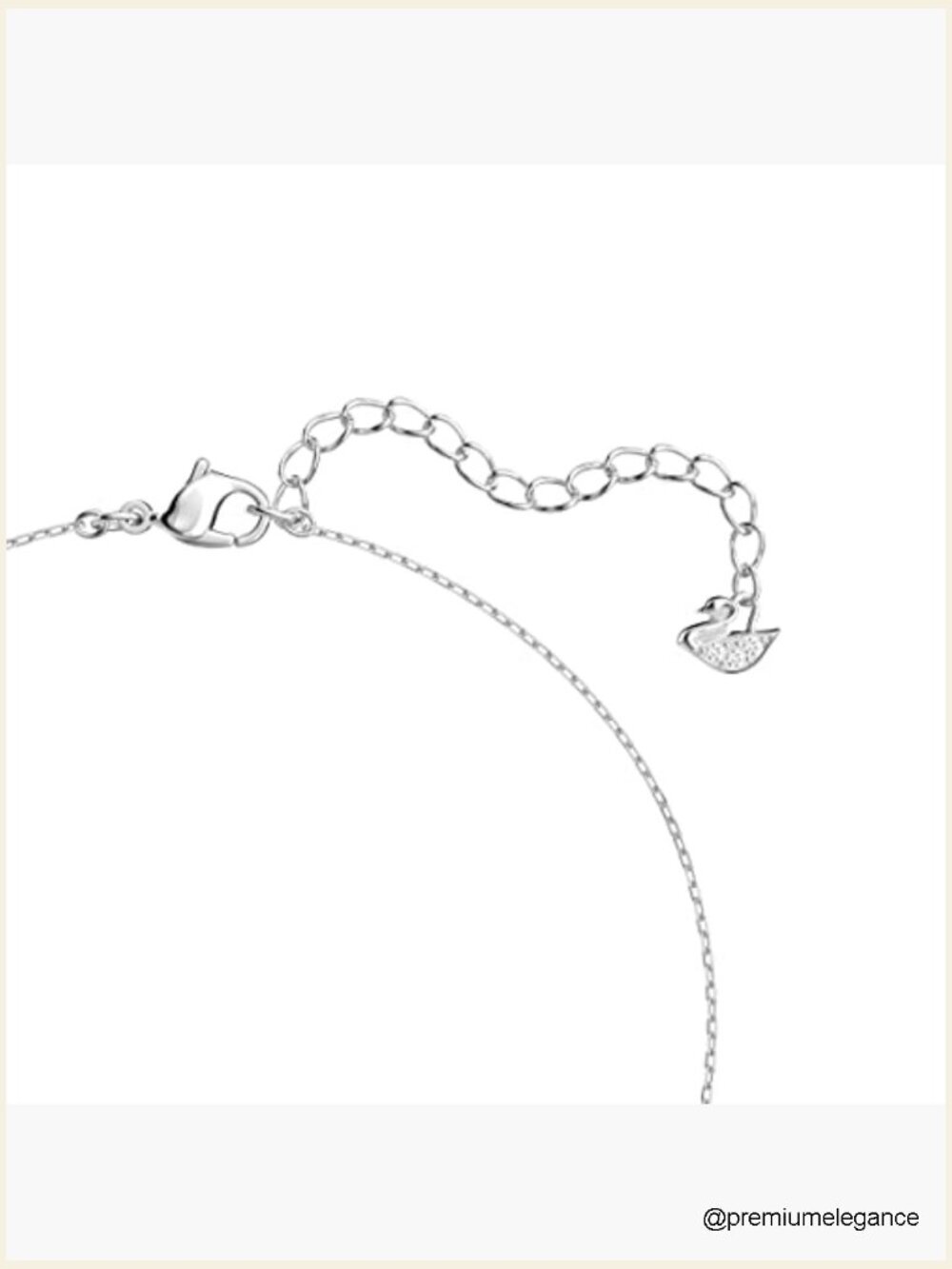 Crystal Pendant Necklace - Rhodium Plated Silver Lobster Clasp - Picture 2 of 7